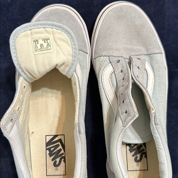 Vans Off The Wall Low-Top Light Blue Mixed Material Unisex Sneakers - Picture 8 of 9